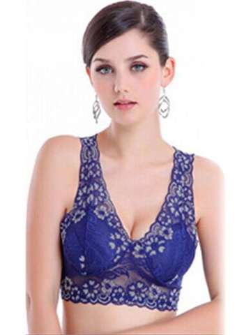 Women's All Over Lace Leisure Bra Wire Free Sleep Bra Yoga Bra