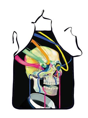 Fashion Skull Print Kitchen Apron Funny Creative Cooking Aprons Gifts for Women Men