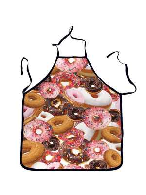 Donuts Print Kitchen Apron Funny Creative Cooking Aprons Gifts for Women Men