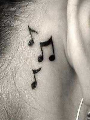 Sex Products Temporary Tattoo Tatoo For Man Weman Waterproof Stickers make up Musical notes tattoo