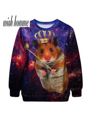 Mens 3D Mouse T-shirt Sweater Sweatshirt Hoodie Pullover Sweatshirts & Hoodies