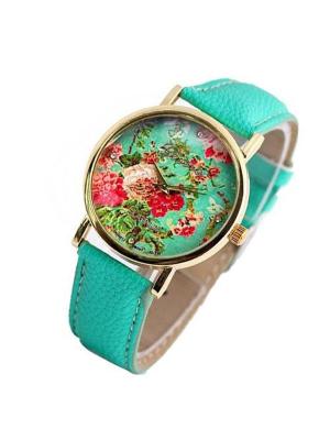 Durable Geneva Faux Leather Rose Flower Watch Quartz Watches Useful Women's Watches