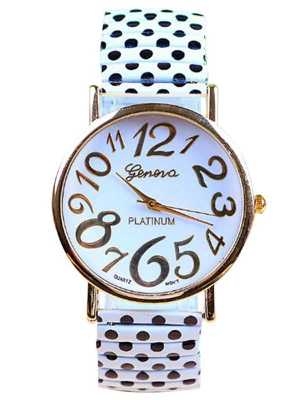 Women Ladies Fashion Analog Quartz Polka Dots Steel Waist Women's Watches