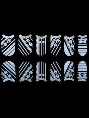 New 3D Lace Crystal Nail Art Tips Sticker Decal Full Wraps DIY Decorations