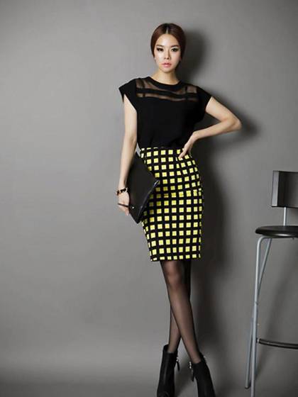 2014 New Ladies Black Tulle Sheer Mesh Blouses Shirts Drap Sleeve Chiffon Blouse