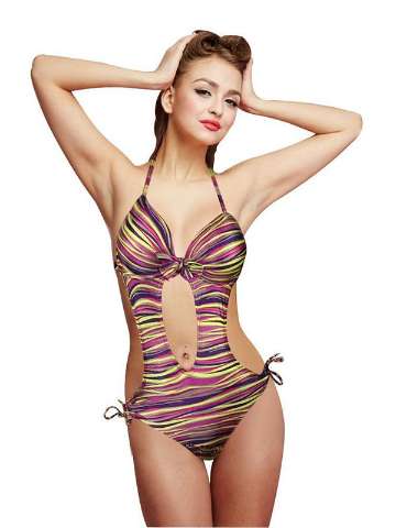 Women's Fashion Quality Bandage Strappy Cut Out Padded Monokini Swimwear Beachwear