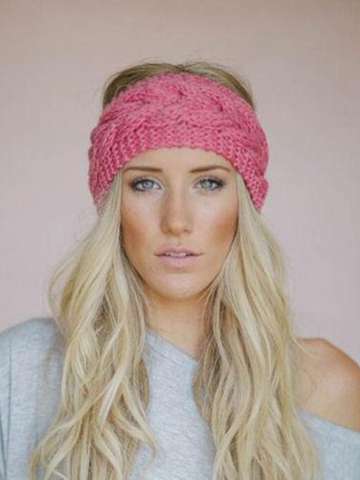 Elastic Crochet Headband Knit Hairband Winter Women Ear Warmer Headwrap