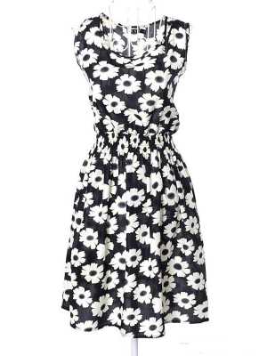 Women's Fashion Sexy Daisy Print Dress Clubwear Cocktail little black Dress