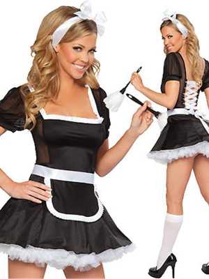 Sexy French Apron Maid Lolita Costume Dress Lingerie Costumes Halloween Adult Costume Waitress Cosplay Carnival Outfit Fancy Dress