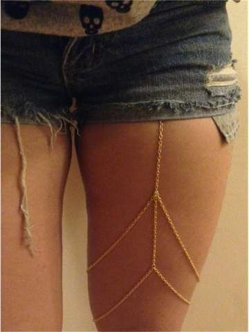 Women Summer Glod Leg Chain Great Look Multi Layer on Bikini Swimwear