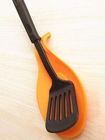 Attractive 1Pc Silicone Spoon Insulation Mat Placemat Drink Glass Coaster Tray