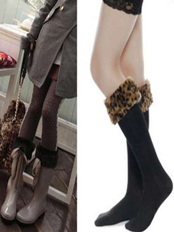 Girl's Japanese Furry Boot Socker Stoppers Cuffs Leg Warmers Winter Fall Fashion Boot Cover