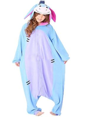 Halloween Party Unisex Adult Winter Warm Cute Donkey Kigurumi Pajamas Anime Cosplay Costume Sleepcoat Sleepwear