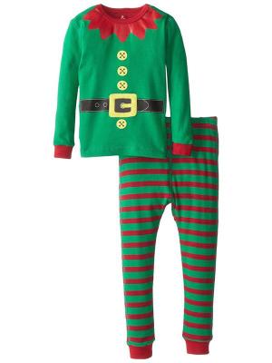 New Children Clothing Boys Suits Girls Cotton Tops + Striped Pants Pajamas Kids Sleepwear Sets