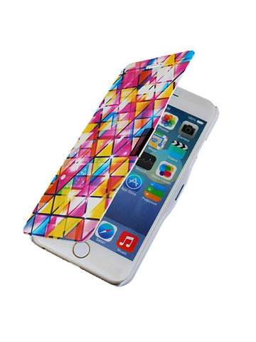 New Fashion Magnet Buckle Phone Cover Artificial Leather Phone Case for Iphone 6S  Multi-color Rhombus Pattern