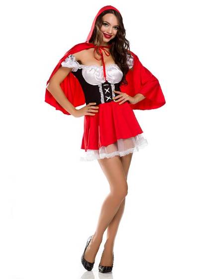 Sexy Riding Hood Storybook WomanCostume Fancy Party Dress Halloween