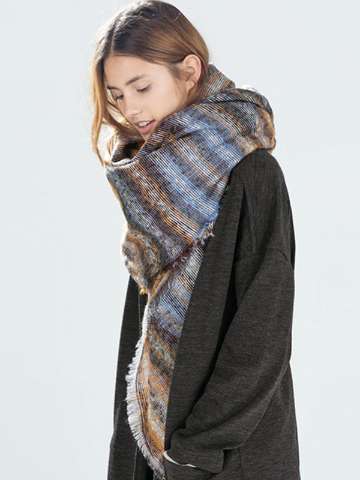 Women's Scarves Winter Christmas Gift Warm Neck Circle Wool Jacquard Weave Colored Scarves Shawl