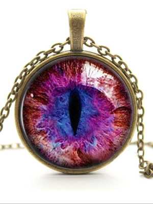 NEW Printed Cat Eye Glasses Pendant Event Geek Jewelry