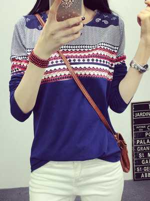 Fashion Autumn Women Folk Floral Print Plus Size Sweatshirt Trendy Casual O-neck Loose Tops & T-Shirts