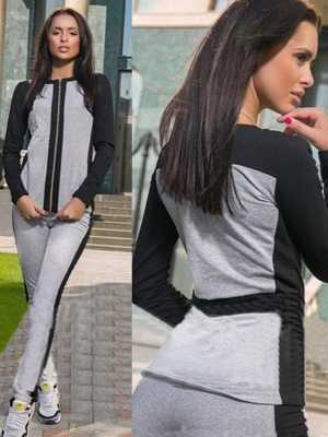 Women's Fall Fashion Roun Neck Casual Leisure Zipper Sweatshirts Suit Sets Sports Sets