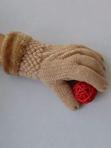 Winter Women's Fashion Hot Sale Warm Knit Long Gloves Warmer Finger Gloves Mittens 5 colors