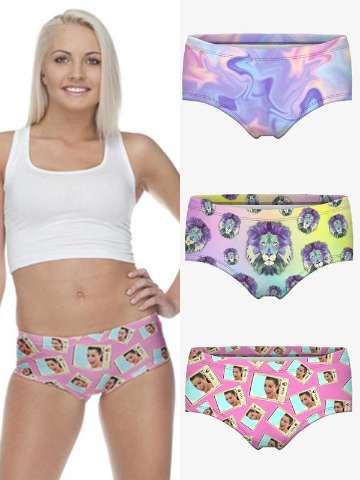 Sexy Women's Cute Low-waist Panties Briefs Underwear Digital Printing 3D Panties Seamless