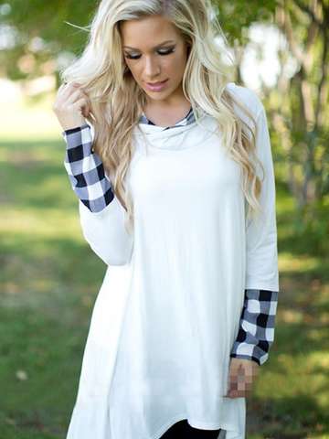 Women's Fall Fashion Blending Relaxed Fit Casual Long Tops T-shirt Basic Blouse Hoodies