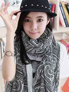 New Women's Autumn Winter Geometry Spiral Warm Scarves Voile Shawl