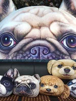 Soft Comfy Plush Cute Animal Head Automotive Sofa Pillow Cushion