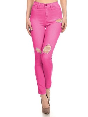 Candy Colors Jeans For Women Destroyed Loose Holes Denim Harem Pants Ripped Jeans Pencil Pants