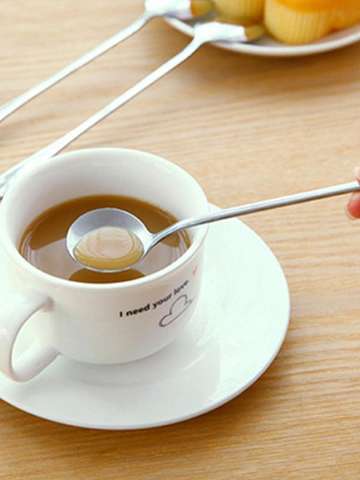 Creative Casual Simple Stainless Steel Long handle Spoon Coffee Tea Ice cream Scoop Spoons