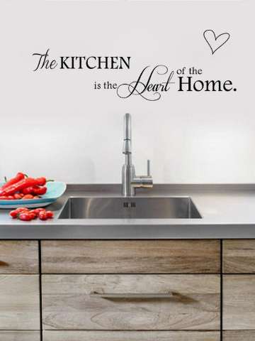 New Kitchen + Home Letter Heart Pattern PVC Removable Wall Sticker Home Decor