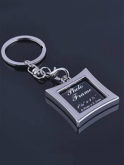 New Creative Square Shaped Photo Frame Keychain Car Key Chain Ring Holder Valentines Birthday Gifts
