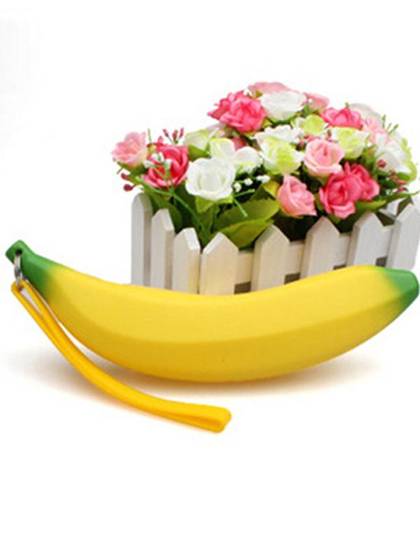 1 pcs Novelty Banana Pencil Case Kawaii Pencil Bag Rubber Coin Purse Estuches School Supplies Stationery