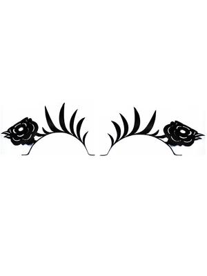 Women's Fashion Creative Beauty Makeup Cosmetic Paper Cut Art Flowers Pattern Fake Eyelash For Daily Party