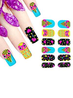 Cute Animal Shape Women's DIY Shining Sticker Nail Art Decals Nails Wraps Nail Tools Manicure