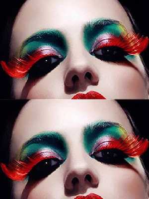 Women's Fashion Creative Beauty Makeup Cosmetic Red Overlong Fake Eyelash For Daily Party