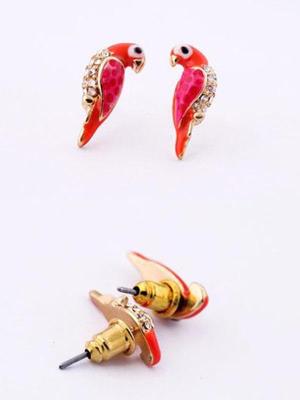 New Fashion Crystal Earrings Loverly Animal Red Bird Ear Earrings