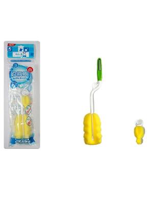 360 Degree Sponge Bottle Brush Milk Bottle Brush + Nipple Brush Set Feeding Bottle Wash