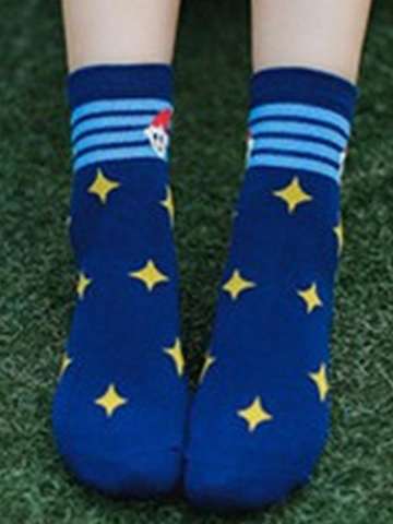 Hot Sale! Women's Socks Short Christmas Gift Sock Fashion Winter Wool Cute Lion / Giraffe / Starry Sky And Clown / Horse Carousel Pattern Socks Warm Socks