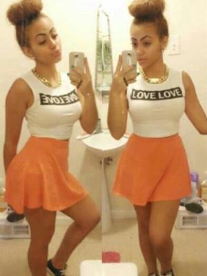 Women's Summer New Fashion Cute Two-piece Letters Printed Sleeveless T-shirt+Short Skirt Suit