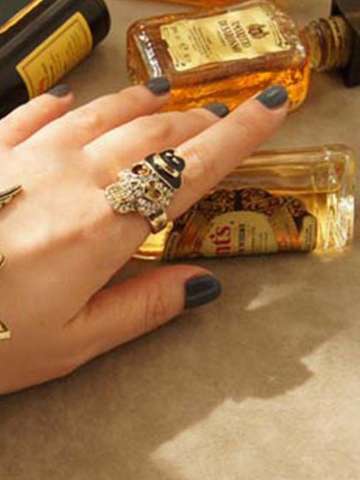 Fashion Vintage Ring Alloy Rings Hat Skull Ring Punk Style Jewelry