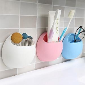 Practical Toothpaste Toothbrush Holder Wall Suction Cup Organizer Kitchen Bathroom Storage Rack