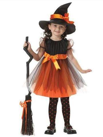 Halloween  Cute Children Costume Dress Witch Role Playing Clubwear Cosplay Party Dress Kids Costume