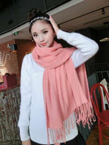 Korean Autumn Winter Ultralong Wool Spinning Grid Scarf Unisex Scarves Shawl