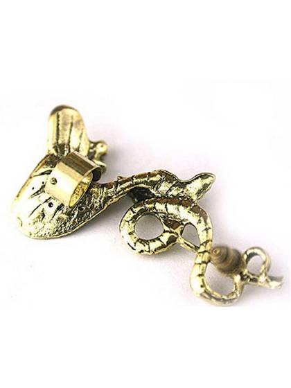 Women's Fashion New Personality Punk Style Cobra With Rose Design Ear Clip Ear Stud Earrings