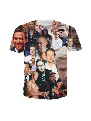 Women's Men's Unisex Tops ryan gosling Printed Pattern Round Neck Casual T Shirt (Black)