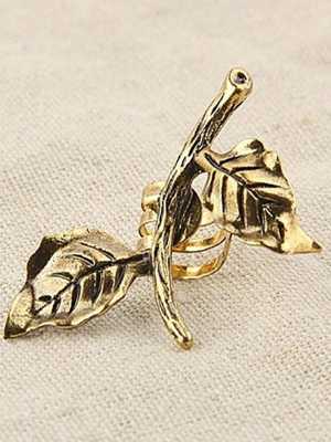 Women's Fashion New Personality Punk Style Leaf Ear Clip Ear Stud Earrings