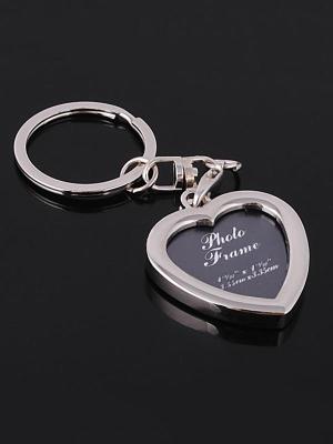Fashion Creative Heart Shaped Photo Frame Keychain Car Key Chain Ring Holder Valentines Birthday Gifts