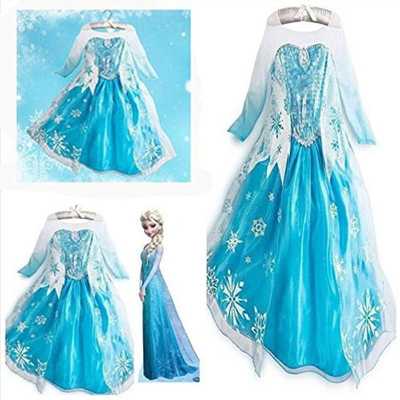 Frozen Free Fall Dress Popular Kids Long Sleeves Princess Dress Kids Costume